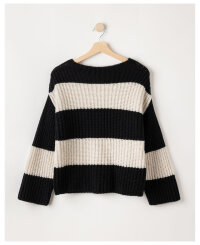 Holebrook Damen Strickpullover Cajsa Schwarz Beige