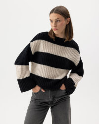 Holebrook Damen Strickpullover Cajsa Schwarz Beige