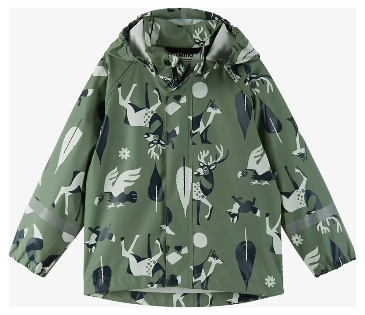 Reima Vesi Kinder Regenjacke Grün Muster 116