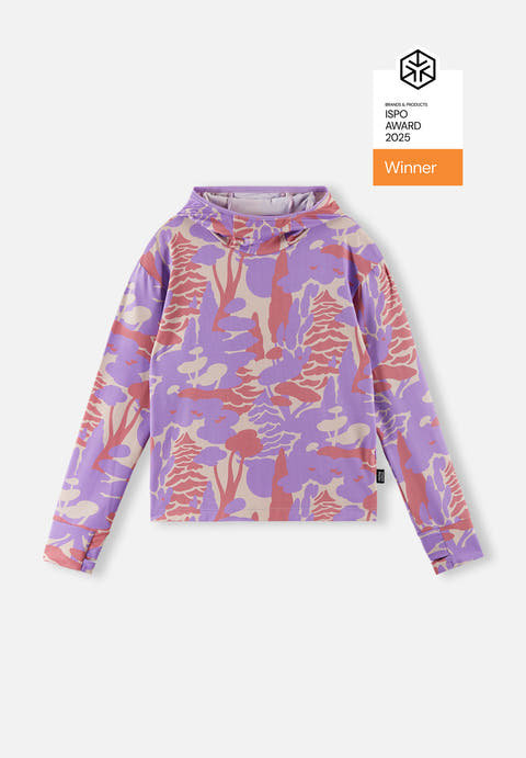 Reima Kinder Kapuzen-Langarmshirt Surista mit Insektenschutz Lila 92