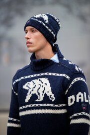 Dale of Norway Isbjørn Herren Merino Wollpullover Navy