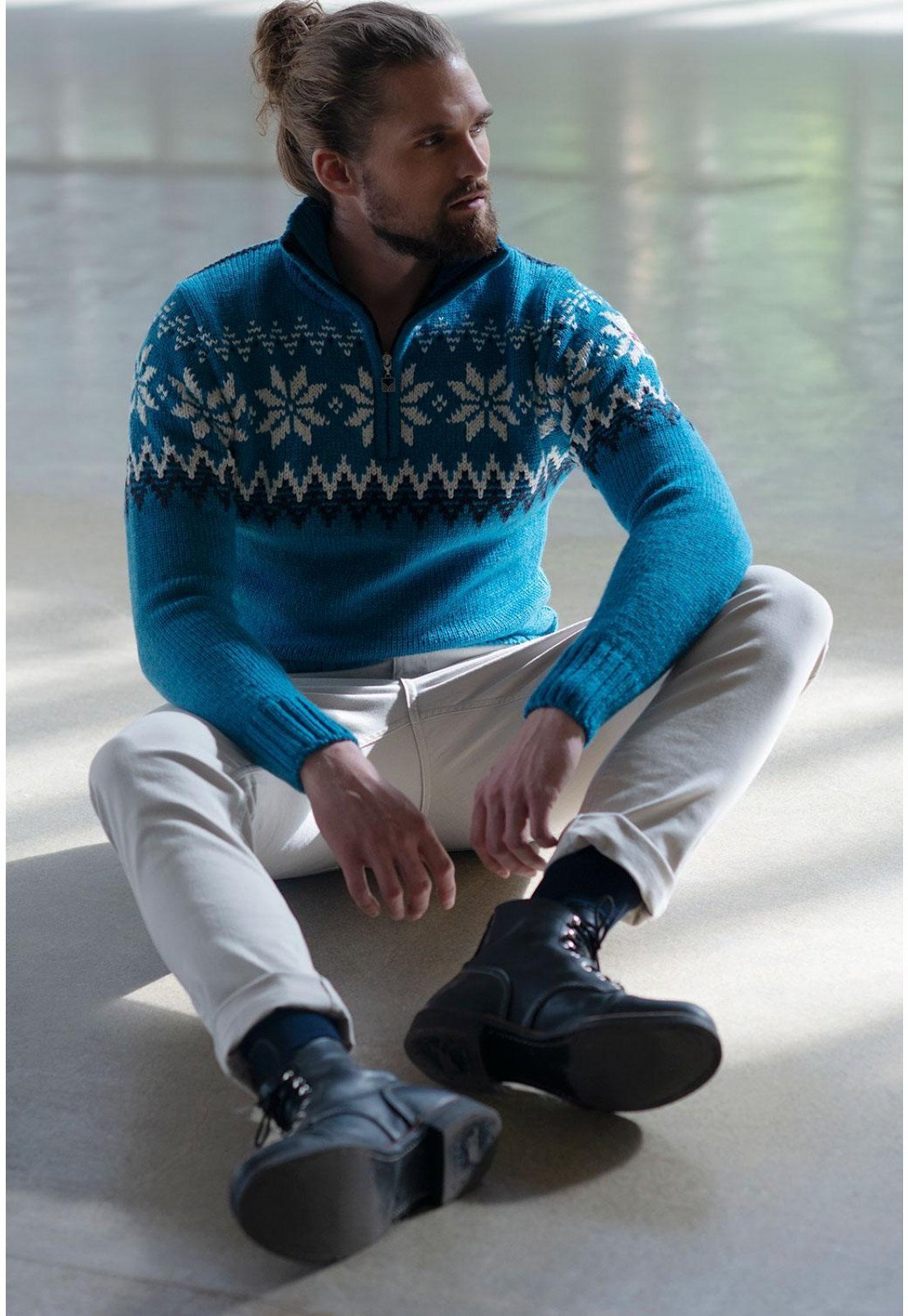 Dale of Norway Myking Herren Merino Pullover Türkis