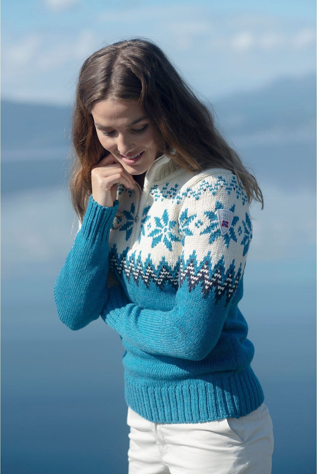 Norweger Pullover Pullover GrÃ¼n Damen Wolle Strickjacke Norweger