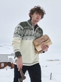 Dale of Norway Vail Herren Wollpullover Weiss...