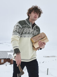 Dale of Norway Vail Unisex Sweater Weiss Dunkelgr&uuml;n