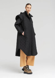 BRGN BRGN Quilted Tyfon Coat New Black