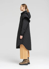 BRGN BRGN Quilted Tyfon Coat New Black