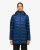 Quartz Co  Livia Mid Lightweight Down Hooded Jacket Navy