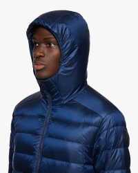Quartz Co  Lawrence Lightweight Down Hooded Jacket Navy
