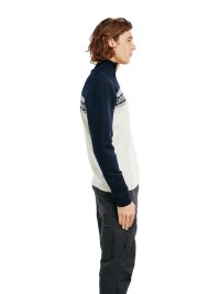 Dale of Norway Dalestølen Herren Merino Wollpullover Weiss Navy