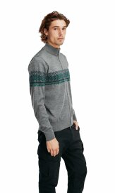 Dale of Norway Hovden Herren Merino Strickjacke Grau Grün