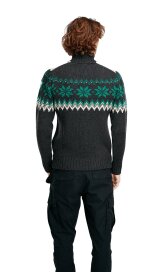 Dale of Norway Myking Herren Merino Wollpullover Grau Grün