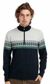 Dale of Norway Hovden Masculine Sweater - Navy/Gr&uuml;n/Weiss
