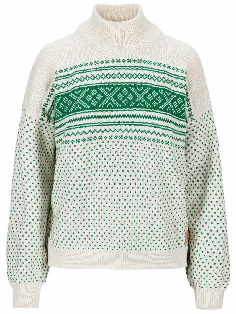 Dale of Norway Vall&oslash;y Feminine Sweater - White/Green