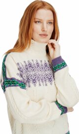Dale of Norway Aspøy Feminine Sweater - White/Lila