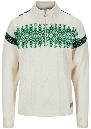 Dale of Norway Aspøy Masculine Sweater - Weiss/Grün