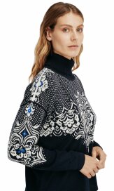 Dale of Norway Rosendal Feminine Sweater - Navy/Weiss