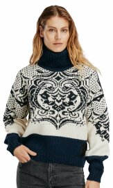Dale of Norway Blomdalen Feminine Sweater - Navy/White