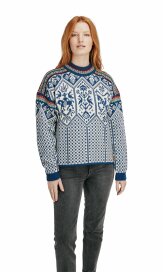 Dale of Norway 1994 Damen Wollpullover Blau Weiss