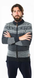 Fuza Wool Arn Herren Merino Strickjacke Grau