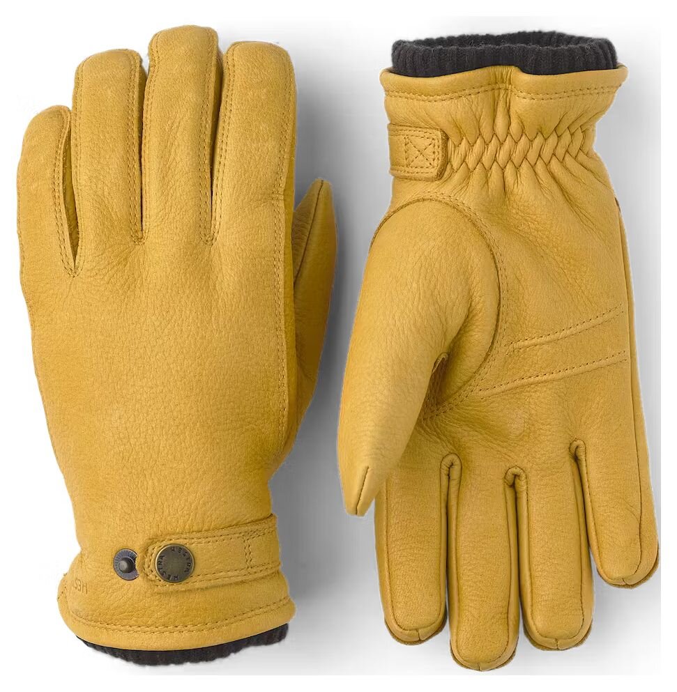 Hestra Utsjö Herren Lederhandschuh Gelb 8