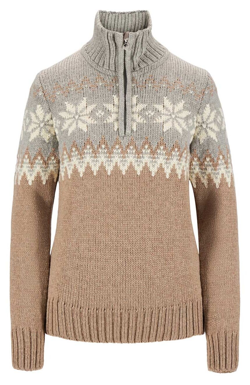 Norwegian Sweater Norweger Pullover Damen Beige Pulli Schicke