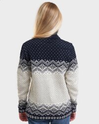 Natural Style Freja Damen Wollpullover Navy Weiss