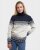 Natural Style Freja Damen Wollpullover Navy Weiss