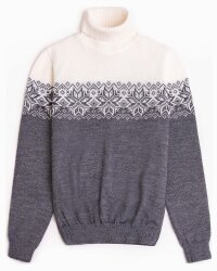 Natrual Style Ice Rose Womens Merino Wool Jumper Navy White