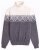 Natural Style Ice Rose Damen Merino Wollpullover Navy Weiss