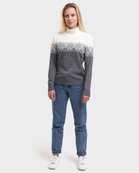 Natural Style Ice Rose Damen Merino Wollpullover Rot Weiss