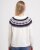 Natural Style Iceland Damen Wollpullover Weiss Navy