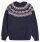 Natural Style Iceland Damen Wollpullover Navy Weiss