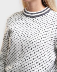 Natural Style Alva Damen Strickpullover Weiss Grau