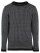 Fuza Wool Nordic Stripe Herren Merino Strickpullover Grau